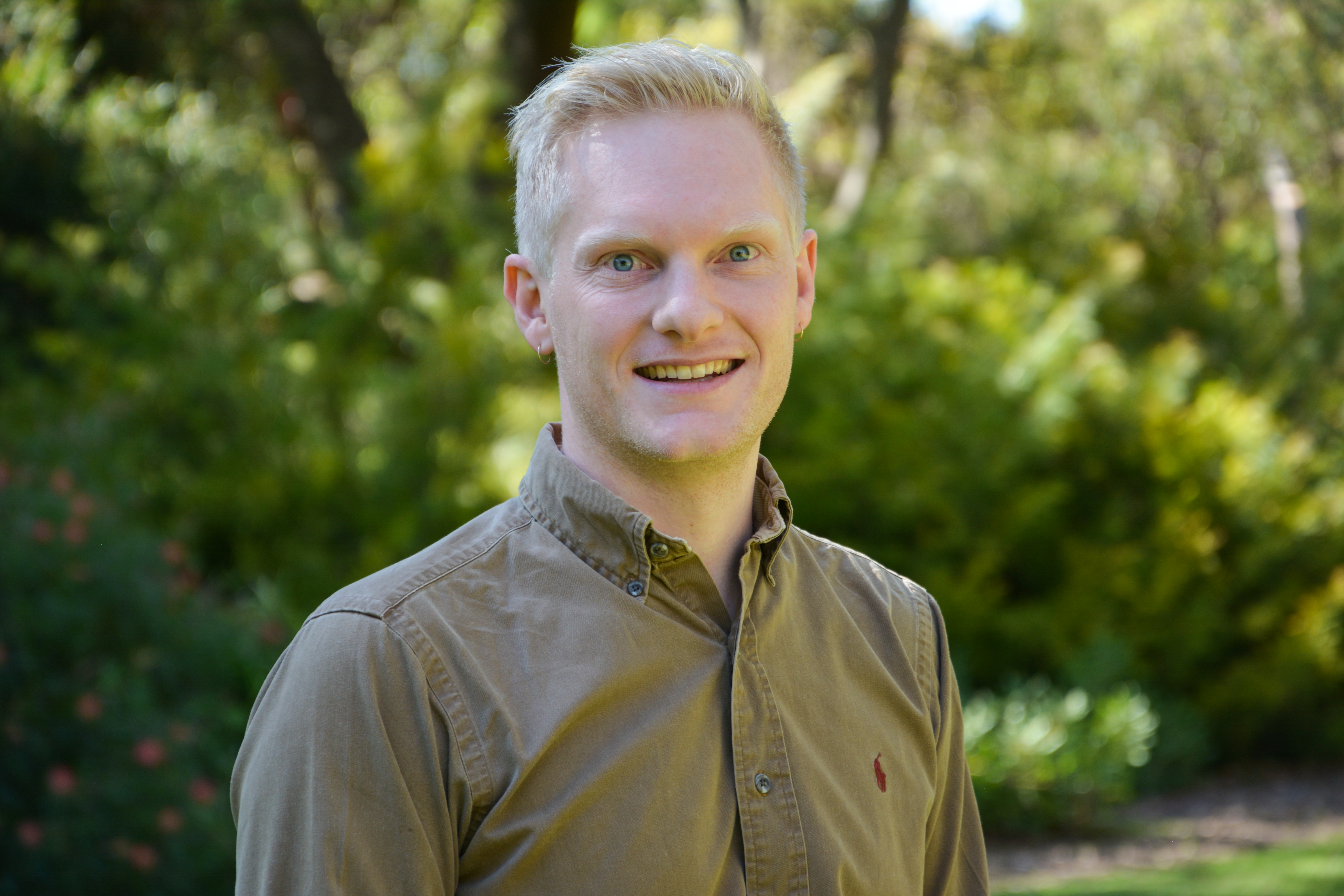 Darren Koppel wearing a green shirt