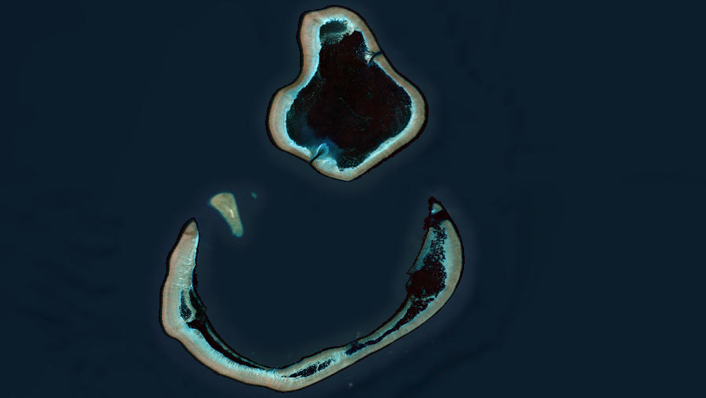 Satellite image of Scott Reef off Western Australia