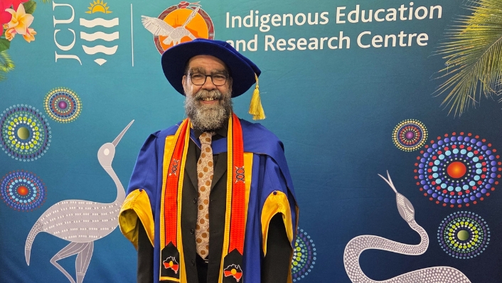 Uncle Bob Muir at graduation ceremony 