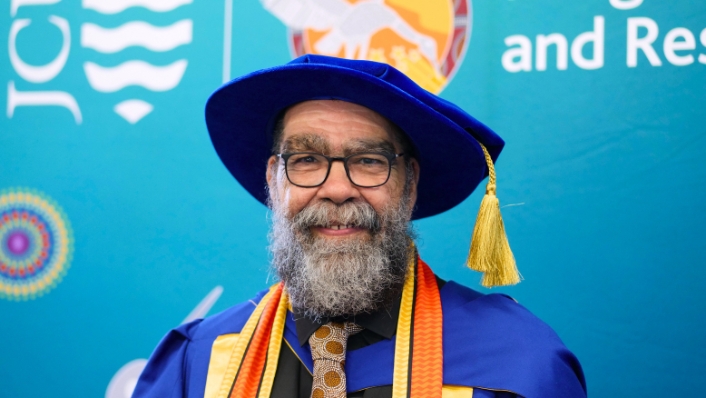 Uncle Bob Muir at graduation ceremony 