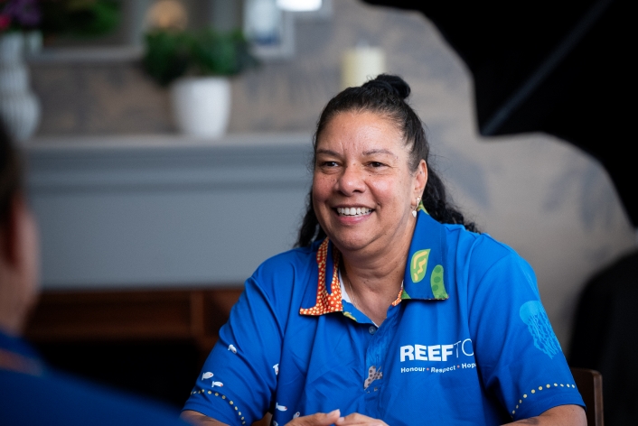 Manuwuri Forrester smiling mid interview