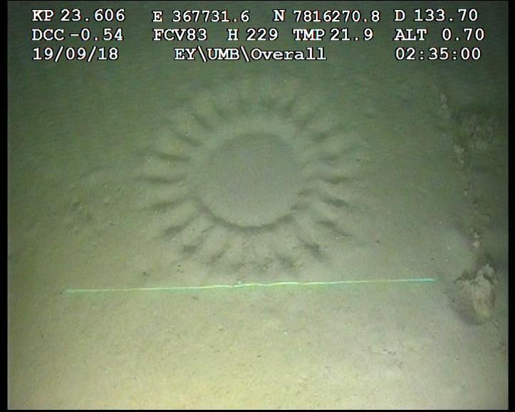 circular pattern on the seafloor