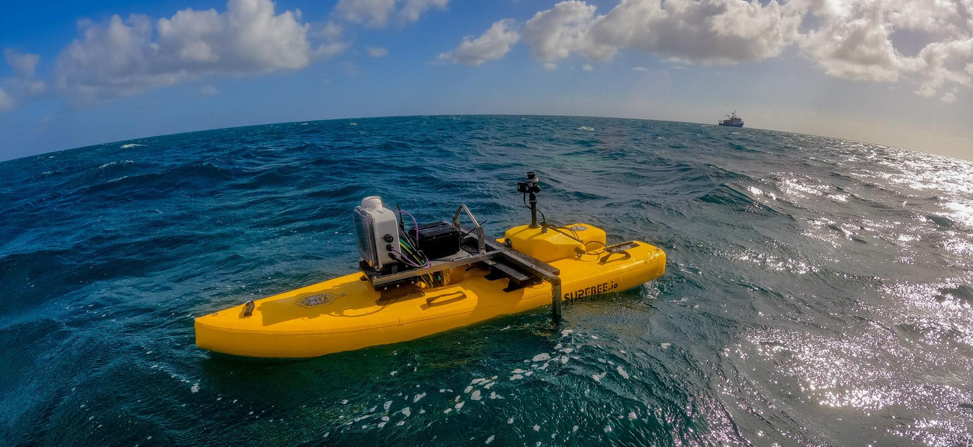 autonomous vessel at sea
