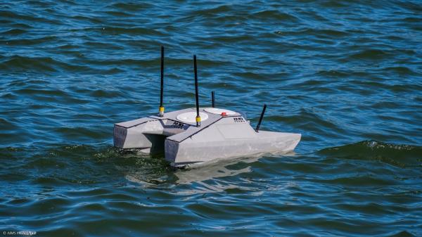 autonomous robot in the water