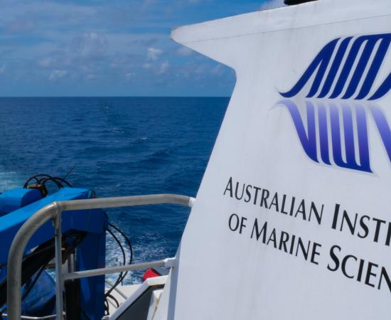 AIMS logo on side of vessel