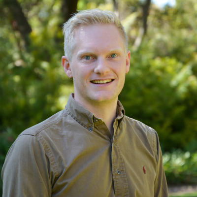Darren Koppel wearing a green shirt