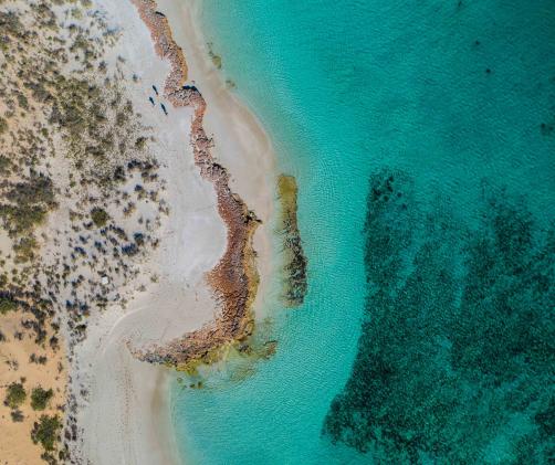 aerial of WA coastline
